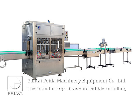 Fully automatic coordinate liquid level edible oil filling m