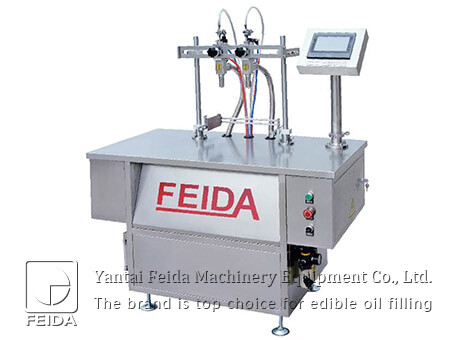 Bi-outlet high-precision edible oil filling machine for smal